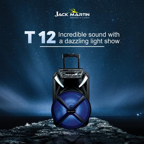 Jack MartinT-12 DX Trolley Speaker with Wireless Mic and Rechargeable Battery 4