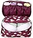 iSuperb Travel Bra Organizer Bag Underwear Pouch Waterproof Personal Garment Bag Case (Wine with Floral Pattern)