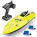 UD Ud08 Remote Control Boat: for Pools, Lakes & Rivers, Fast RC Boat for Adults & Kids with 2.4Ghz Radio Controller, Self-Righting Remote Control Electric Toy Boats, Included Two Batteries, Yellow