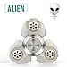 Dacra For UFO Tri-Spinner Silver Fidget Time Killer Focus ADHD EDC Toy With Beautiful Look and Great for Deep Thought & Anxiety Relief, Smaller Friction and Stable Bearing