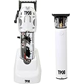 TPOB White Slime 2 Splatt Clipper Trimmer Set Barber Hair Clippers for Men 6800 RPM