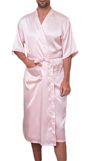 mens pink robe