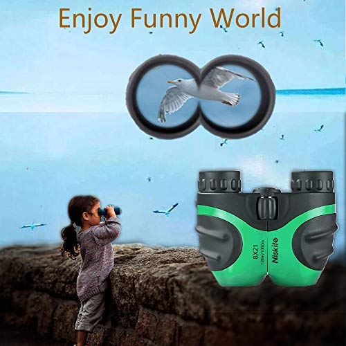 Niskite Gift for 4 5 Years Old Boys, Binoculars for Kids Children,Best Toys for 6 7 8 9 10 Years Age Girls Green - Thumbnail 4