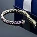 18K Yellow Gold Plated Sterling Silver Genuine Amethyst Gemstone Birthstone Tennis Bracelet (12.00 cttw, 7.5 Inch)