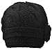 Simplicity Women's Hand Knitted Beanie Newsboy Hat with Visor, 1128_Black