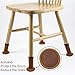 32Pcs Chair Leg Socks with Felt Pads, MERYSAN Elastic Knitted Furniture Booties, Thick Wood Floor Furniture Legs Protectors Pads Covers Caps Set - Avoid Scratches & Noise, Anti-Slip(Brown)