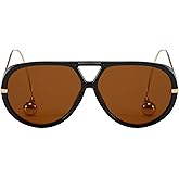 BOBUXLIIN Oversized Retro Big Large Aviator Sunglasses for Women UV400 Protection Adjustable Temples Trendy Frame Shades 2026