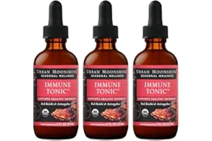 Urban Moonshine Immune Tonic | Organic Herbal Supplement with Red Reishi & Astragalus, Supports Healthy Defenses, 2 Fl Oz (Pack of 3)