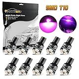 Partsam 10X Purple T5 74 37 2721 3-SMD LED Bulbs Instrument Cluster Dash Gauge Side Light Bulb