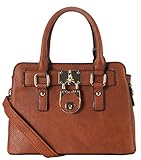 Rimen & Co. PU Leather Front Lock Décor Top Handle Mini Handbag Womens Purse Cross Body SD-3630 SW-3608