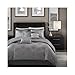 Modern Comforter Bedding Set Grey Silver with Pillows (Queen) Scented Candle Tart Included