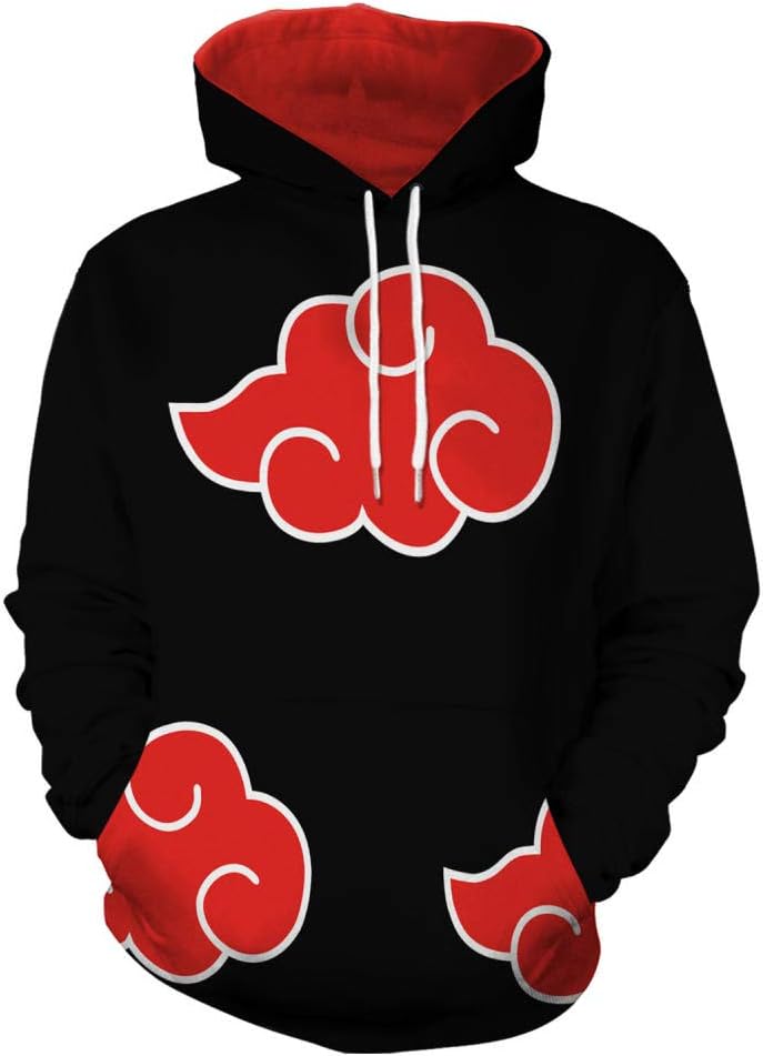 WYPAN Uchiha Sasuke/Uzumaki Naruto Anime Character Hoodie-B101-250_XL Men's Outdoor Hoodies 3D Print Pullover Long Sleeve Jumpers Graphic Sweatshirt