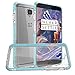 Orzly OnePlus 3T / OnePlus 3 Case, Fusion Bumper Case Cover Shell for OnePlus Three (Original 2016 Model & 3T Version) Protective Hard Cover with Impact Absorbing Blue Rubber Rim & Clear Back Panel
