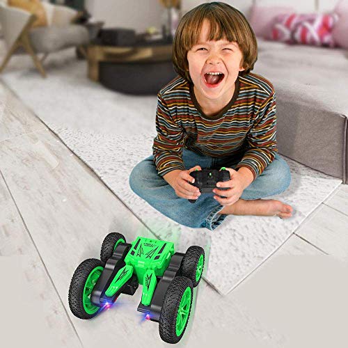 Remote Control car, Durable RC Stunt Cars Toys for Kids,Double Sided Rotating 360°Flips with Dual-Color Headlights for Boys and Girls Christmas Birthday Toy Gifts
