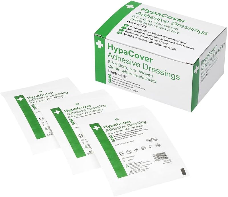 Safety First Aid Group HypaCover Adhesive Wound Dressing Medium 8.6x6cm 25 Pack