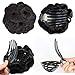 Beauty Angelbella Hair Buns Synthetic Natural Curly Chignon Hairpieces Updo Clip in/on Plastic Comb Elastic Bride Donut Wig For Women (Black)