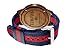 TEMPUS - Willoughby - Women's Wood Watch Minimalist Wooden Wristwatch Striped Nylon Oxford Band - TWW06