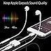 ZERKAR iPhone 8 Adapter Lightning Adapter Headphone Jack For 3.5mm Headphone Audio Adapter 2A Quick Charge Earphones Splitter - Compatible With IOS 11 (No Calling Feature Or Data Transfer Ability）