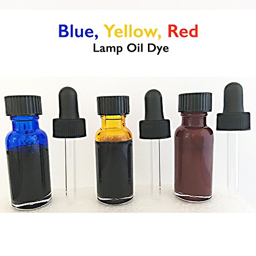 Firefly Colored Lamp Oil Dye Red, Blue & Yellow. Use in Firefly