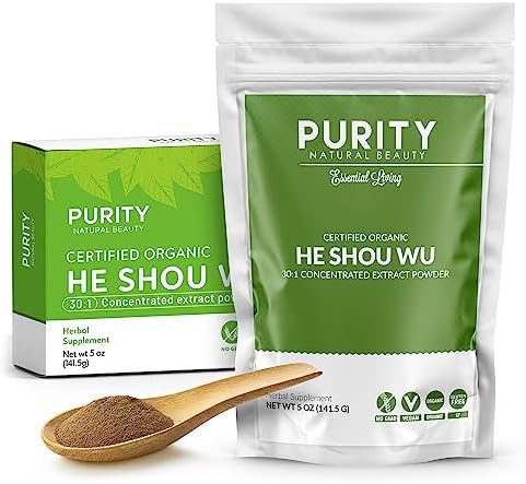 Certified Organic He Shou Wu - Large 5oz Bag of 30:1 Concentrated He ...