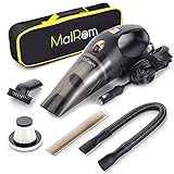 Car Vacuum Cleaner - Car Vacuum High Suction Power 4.3 KPa Handheld Portable Auto Detailer Wet Dry - Pet Hair - Upholstery - Power Cord 16.7 ft (5m) - Incl.Extra Filter and Replaceable Fuse