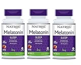 Natrol Melatonin Fast Dissolve Tablets, Strawberry flavor, 3mg, 90 Count (Pack of 3)