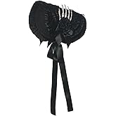 Victorian Womens Tea Party Sun Hat Lolita Bows Florals Flat Straw Hats Brown