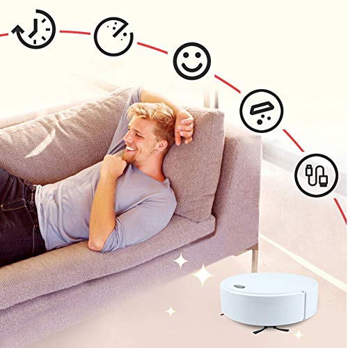 Gyswshh Home Vacuum Automatic Sweeping Robot Dust Smart Sweeper Wireless Floor Cleaner Black