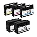 ValueToner Remanufactured Ink Cartridge Replacement for HP 932XL 933XL 932 933 N9H56FN CN057AN (2 Black 1 Cyan 1 Magenta 1 Yellow) for HP Officejet 6600, 6700, 7110,7610,7612 Printer 5 Pack