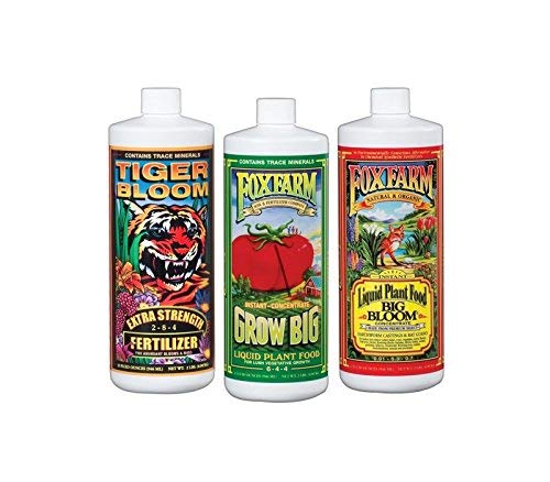 Fox Farm FX14049 Liquid Nutrient Trio Soil Formula: Big Bloom, Grow Big, Tiger Bloom (Pack of 3-32 oz. Bottles) (Improved/ 32 oz)