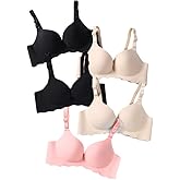 Pack of 5,Women Comfort No Wire Bras Seamless No Show Bra Pack