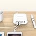 GXG-1987 DCH-4U 31W 4 Port USB Travel Desktop Charging Sattion for iPhone 6s / 6 / 6 plus, iPad Air 2 / mini 3, Samsung Galaxy S6 / S6 Edge / Note 5, HTC M9, Nexus and More - White