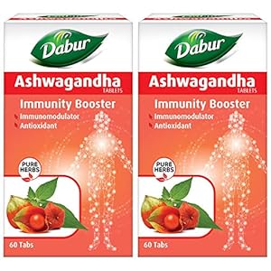 DABUR Ashwagandha Tablet – Immunity Booster | Rich in Anti Oxidants – 60 tablets (Pack of 2)
