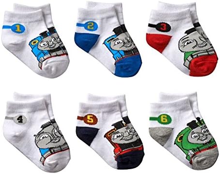 Little Boys' Numbered Socks 6 Pack Size 2-4