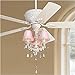 Pretty-in-Pink Pull-Chain Ceiling Fan Light Kit