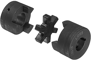 uxcell 7/8" to 1" L095 Flexible 3-Piece L-Jaw Coupling Coupler Set & Buna-N NBR Rubber Spider for Log Splitter Hybrid Equipment