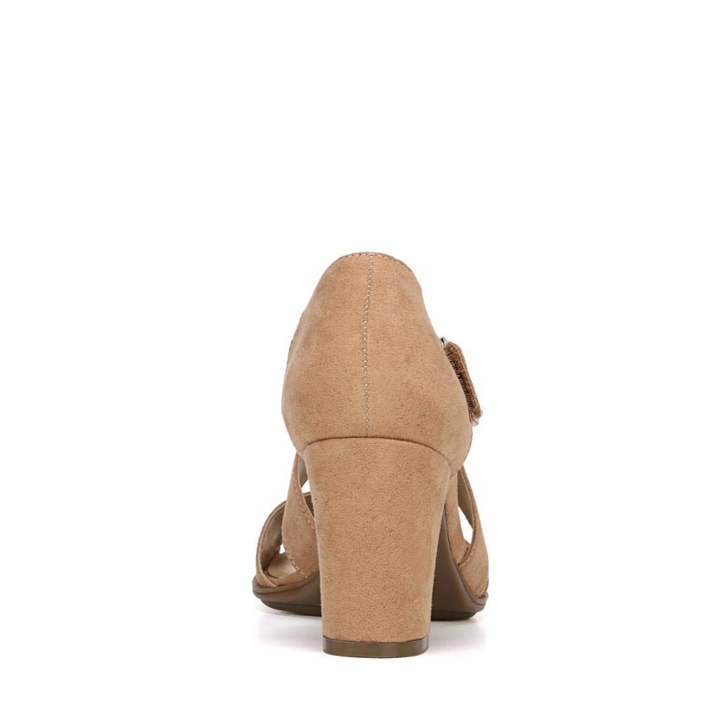 Naturalizer Womens Lindy Leather Peep Toe Casual Slide Sandals, Tan, Size 8.0 - Image 5