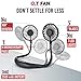Hands Free Portable Hanging Neck Fan - Rechargeable 2500 mAh Battery Operated Mini USB Personal Fan - 4 Aromatherapy Gift Pads - 2 Fans With 360 Degree Rotation - 3 Air Cooling Speeds 7 LED Lights (1)