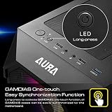 GAMDIAS AURA GC1 Gaming Mid Tower ATX PC Case 4 ARGB Fans Tempered Glass view 8