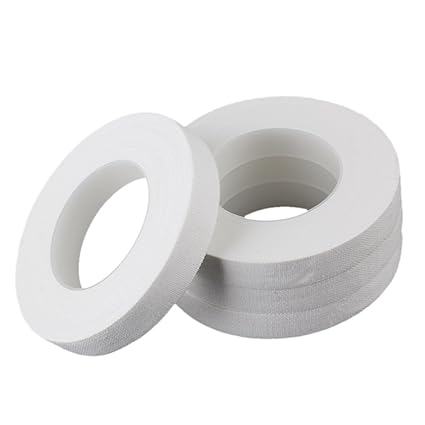 yibuy 10 m weiß Weiche Baumwolle Finger Klebeband für chinesische Guzheng Finger Picks Hand Schutz 4 Stück