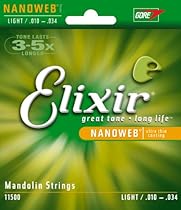 Elixir Strings Mandolin Strings w NANOWEB Coating, Light (.010-.034)
