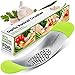 Yarmoshi Solid Stainless Steel Garlic Press Rocker - Chopper Mincer - Perfect Ginger Crusher - Revolutionary Innovative Anti Slip SILICONE HANDLES for Best Grip! (The Only one on the Market)