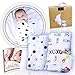 Bamboo Muslin Swaddle Baby Blankets - Softest Combo of 70% Bamboo 30% Cotton - 2 Pack 