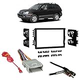 Fits Hyundai Santa Fe 03-06 W/Monsoon Double DIN Harness Radio Dash Kit