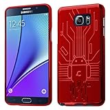 Galaxy Note 5 Case, Cruzerlite Bugdroid Circuit Case Compatible for Samsung Galaxy Note 5 - Retail Packaging - Red