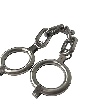 Handschellen aus Metall mit Kette Security Handschellen Cuffs Polizist Bulle Domina, Cosy-L SK010 , c female shackles (chain 