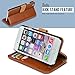 iPhone 6, 6s Wallet Case | Slim Folio Flip Faux Leather Cover with Cash and Credit Card Slots | Durable and Lightweight with Kickstand | Strong Magnetic Closure | 2 Free Bonuses | Brown