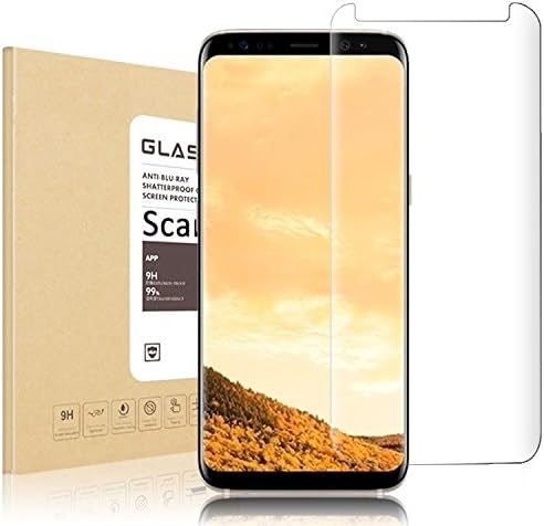 Scarer [Full Screen Coverage] Tempered Glass Screen Protector for Samsung Galaxy S8 Plus Easy Install with Lifetime Replacement Warranty - Retail Packaging