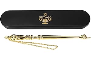 BRTAGG Yad Torah Pointer, Bible Pointer, Bible Reading Tool (6.7" Tall, Gold), Jewish Gifts, Works of Art of Common Metal