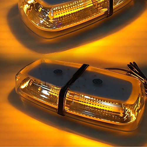 Auovo LED law enforcement emergency hazard warning Light-72W 72-LED Waterproof High Intensity Amber Strobe Lights with Magnetic Base 12/24V(1 PCS) - Thumbnail 6